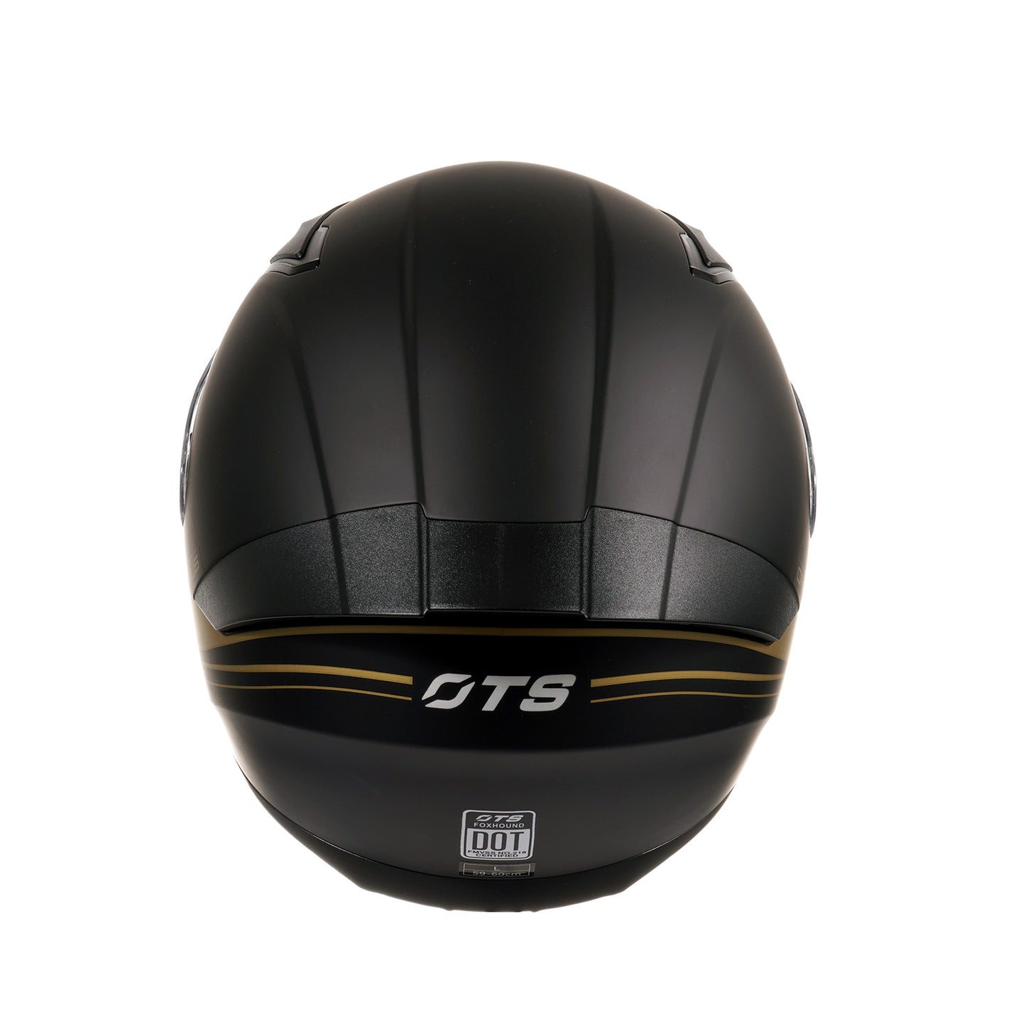 Matte Black Gold Full Face Motorcycle Helmet