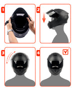 Motorcycle Helmets Full Face Dot Approved Certified Biker Helmet Orthrus Pit Bull