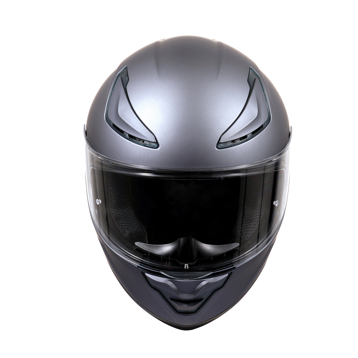 Matte Black Full Face Motorcycle Helmet side view DOT certified