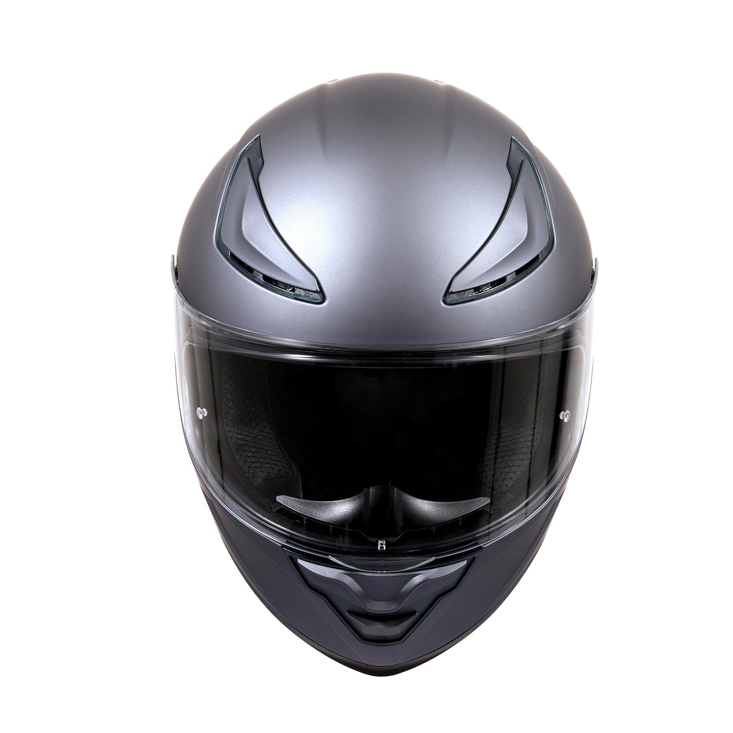 Matte Black Full Face Motorcycle Helmet side view DOT certified