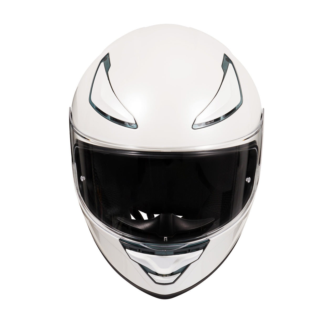 OTS Foxhound White Golden Full Face Motorcycle Helmet - ECE DOT Approved & Anti-Fog