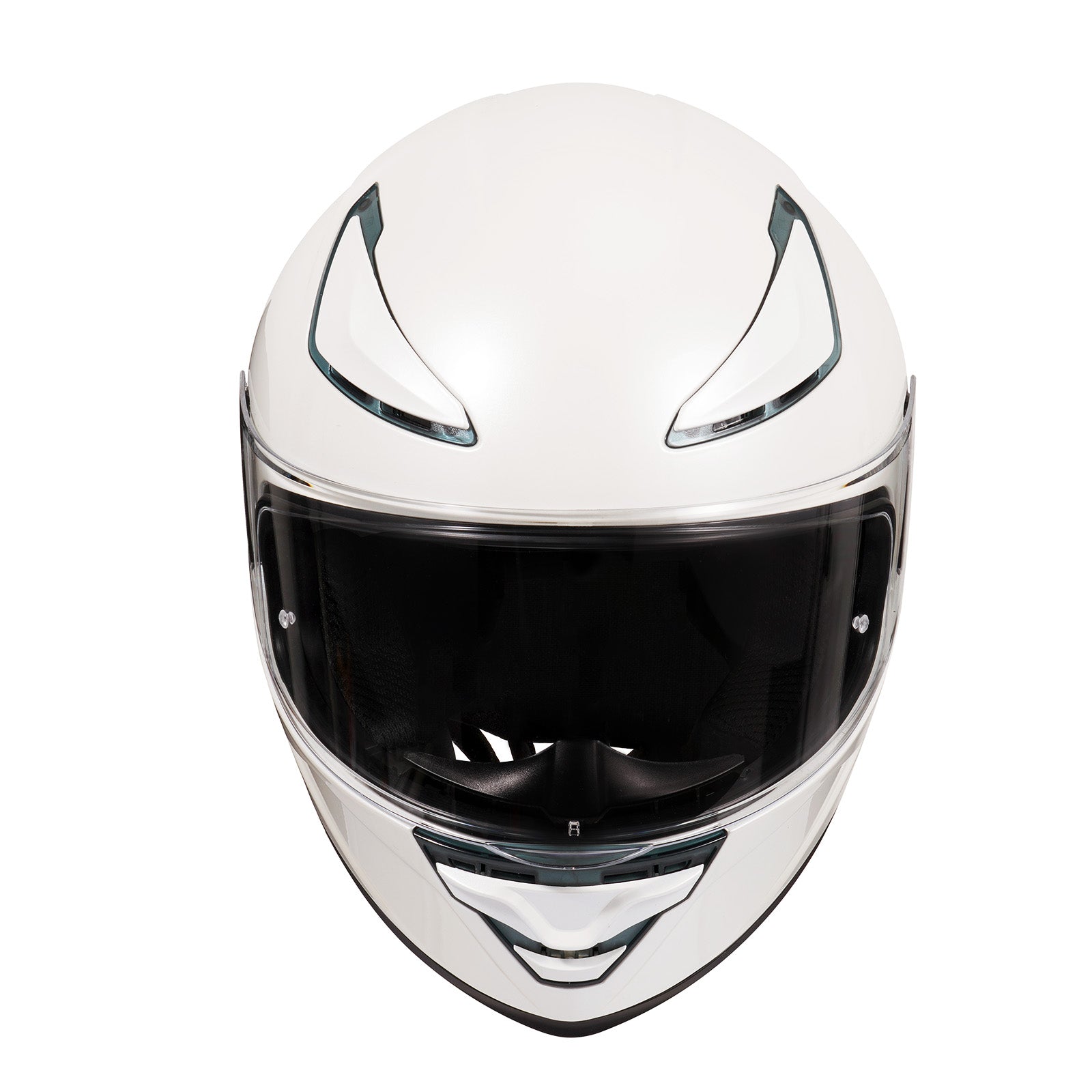 OTS Foxhound White Golden Full Face Motorcycle Helmet - ECE DOT Approved & Anti-Fog