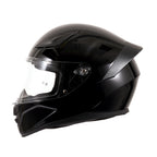 Motorcycle Helmets Full Face Dot Approved Certified Biker Helmet Orthrus Foxhound Glossy Black Orange