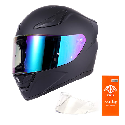 Matte Black Full Face Motorcycle Helmet