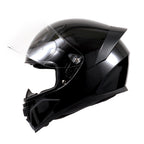 Motorcycle Helmets Full Face Dot Approved Certified Biker Helmet Orthrus Foxhound Glossy Black Orange