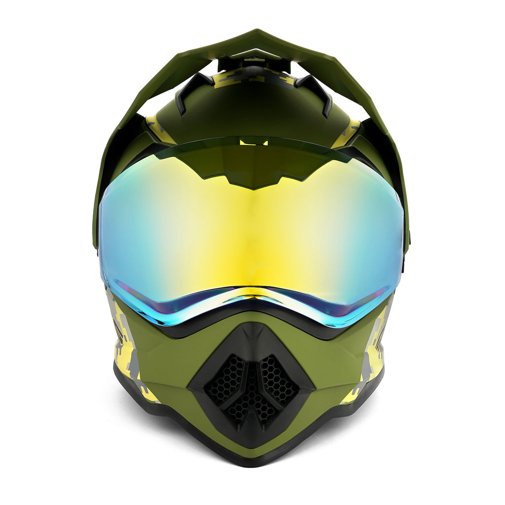 Dirt Bike Helmets Dot Approved Certified Motocross Motorcycle Helmet Off-Road Orthrus Husky AH609 Halo