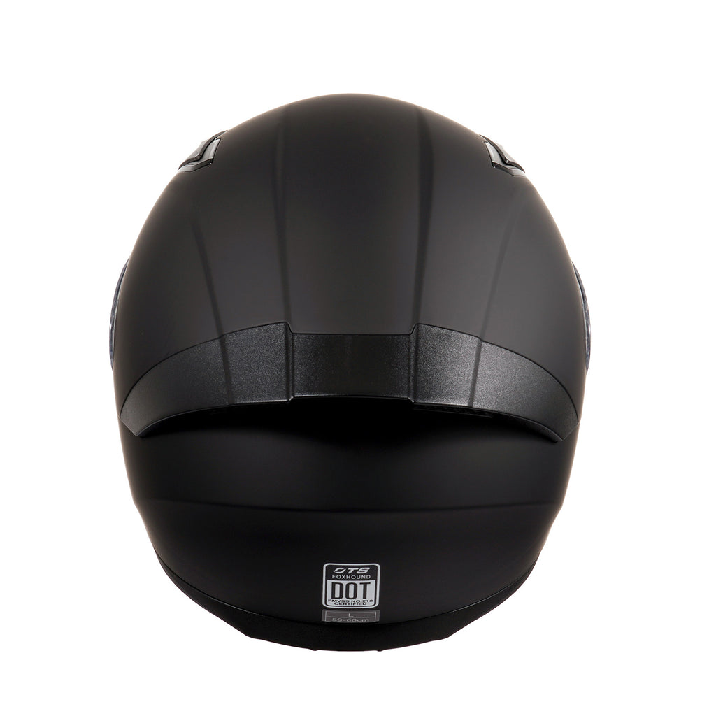 Motorcycle Helmets Full Face Dot Approved Certified Biker Helmet Orthrus Foxhound Matte Black