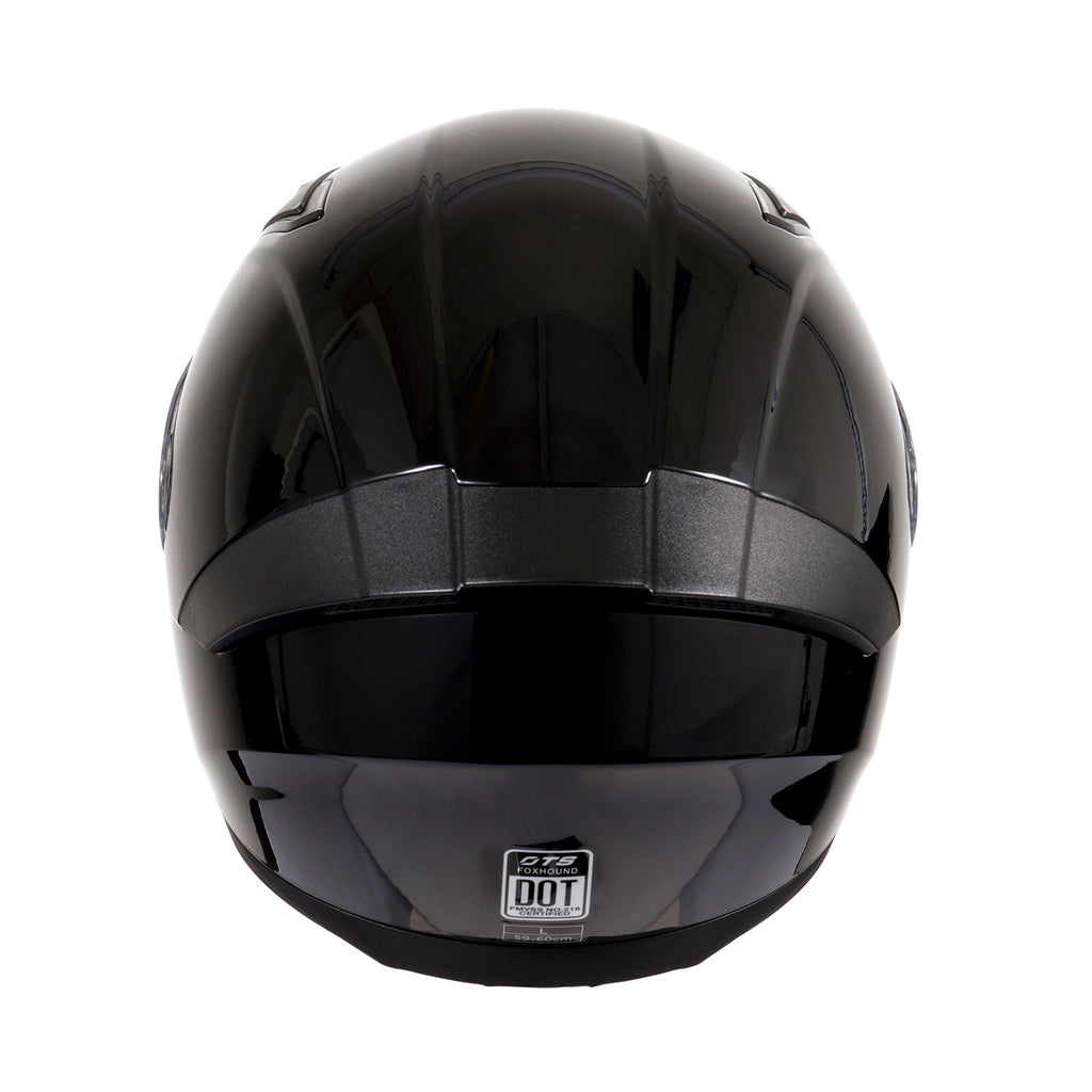 Motorcycle Helmets Full Face Dot Approved Certified Biker Helmet Orthrus Foxhound Glossy Black Orange