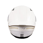 Motorcycle Helmets Full Face Dot Approved Certified Biker Helmet Orthrus Foxhound White Golden