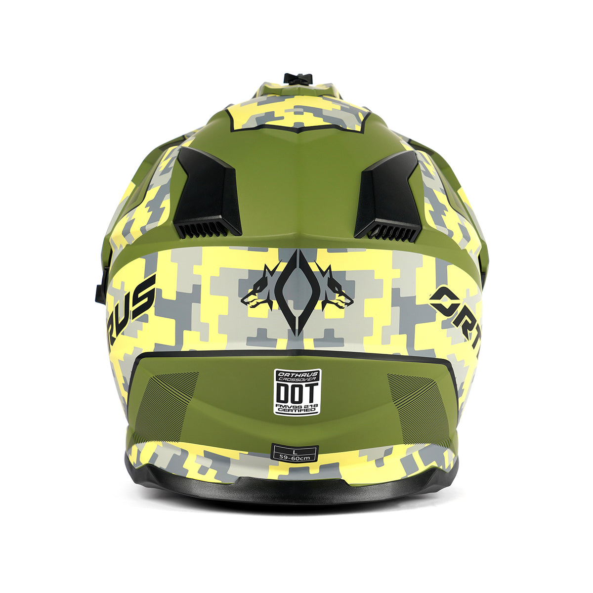 Husky AH609 Halo Adult Off-Road Dual Sports Advanture Helmet - DOT Certified for ATV UTV Dirt Bike & Snowmobile