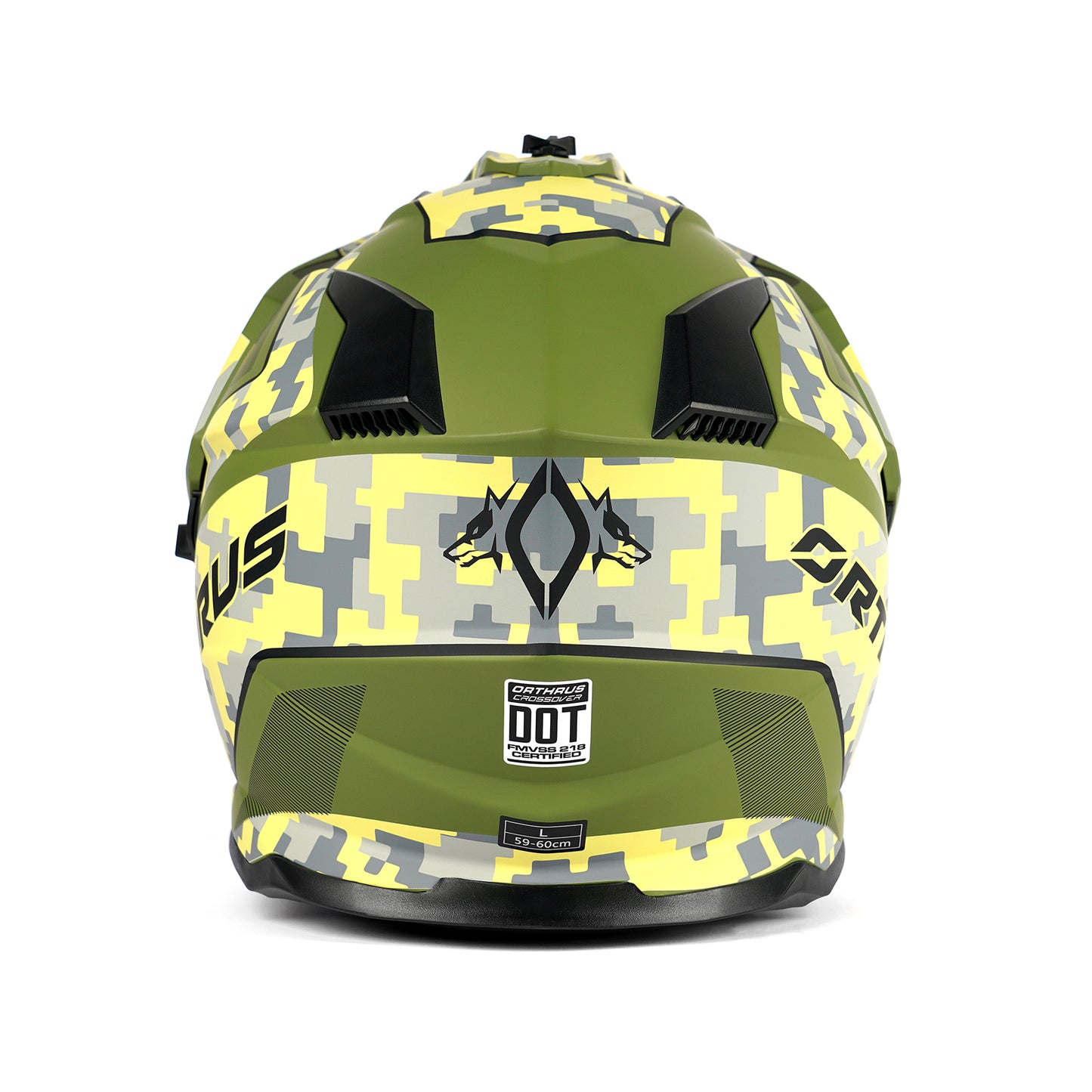 Husky AH609 Halo Adult Off-Road Dual Sports Advanture Helmet - DOT Certified for ATV UTV Dirt Bike & Snowmobile