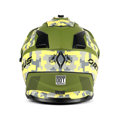 Husky AH609 Halo Adult Off-Road Dual Sports Advanture Helmet - DOT Certified for ATV UTV Dirt Bike & Snowmobile