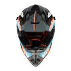 Dirt Bike Helmets Dot Approved Certified Motocross Motorcycle Helmet Off-Road Orthrus Greyhound AH609 Grey Blue Devour