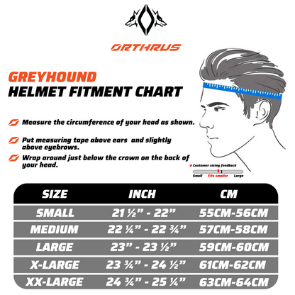 Orthrus Greyhound AH609 Grey Blue Devour Adult Off-Road Helmet - DOT Certified for ATV UTV & Dirt Bike