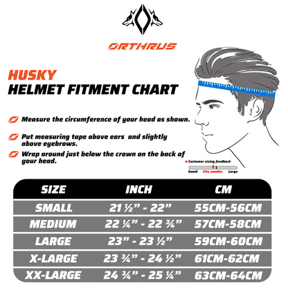 Husky AH609 Halo Adult Off-Road Dual Sports Advanture Helmet - DOT Certified for ATV UTV Dirt Bike & Snowmobile