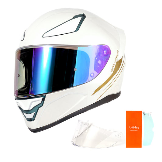 White Full Face Motorcycle Helmet