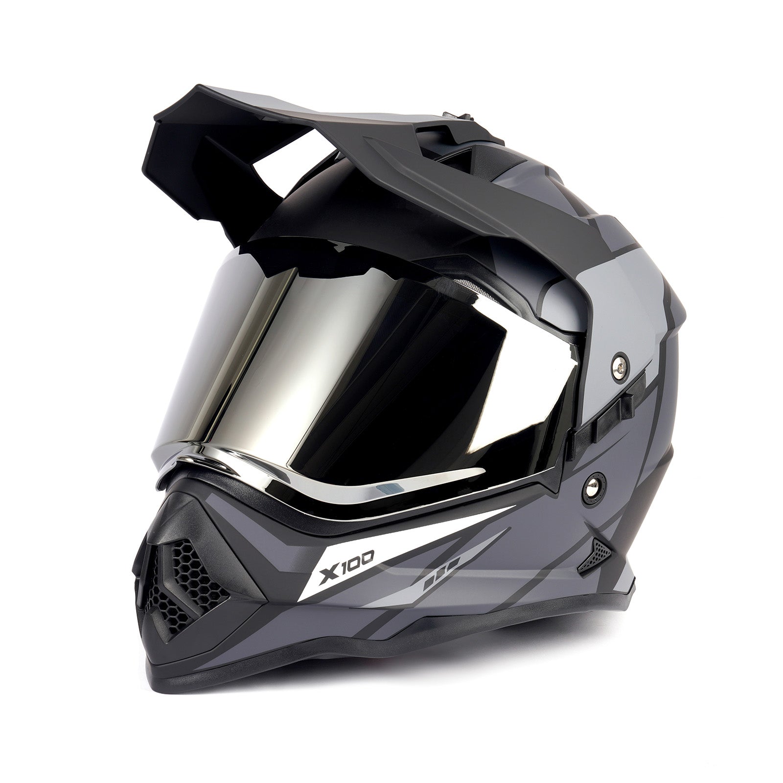 Dirt Bike Helmets Dot Approved Certified Motocross Motorcycle Helmet Off-Road Orthrus Husky X100 Grey